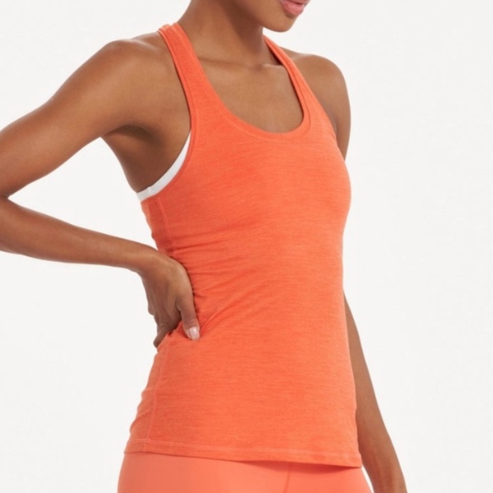 Vuori Lux Performance Tank Large grapefruit/ orange